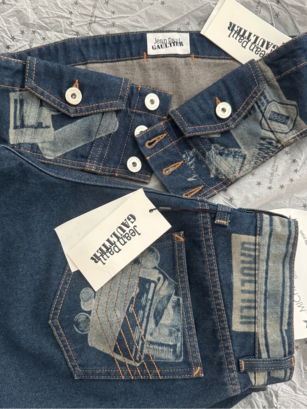 Jean Paul Gaultier Dark Blue Denim Two-Piece Look